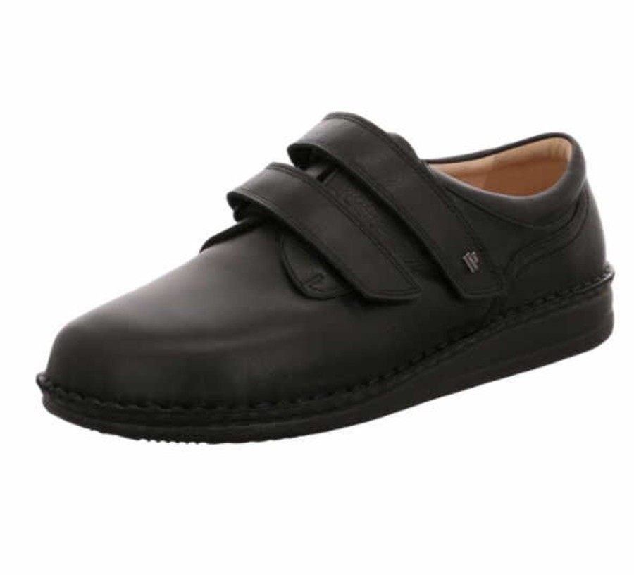 Manner Finn Comfort Slipper | Komfort Slipper Schwarz Finn-96103 Schwarz Sponarind