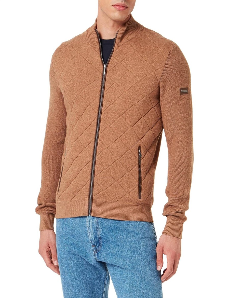 Manner Bugatti Jacken | Westen Herren Strickjacke