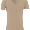 Manner Hatico Wasche | Kurzarm Unterhemd Pure V-Neck T-Shirt Doppelpack