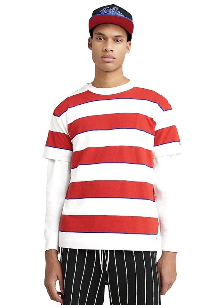 Manner Tommy Hilfiger Shirts | Rundhals T-Shirt Tjm Rlx Bold Stripe Tee