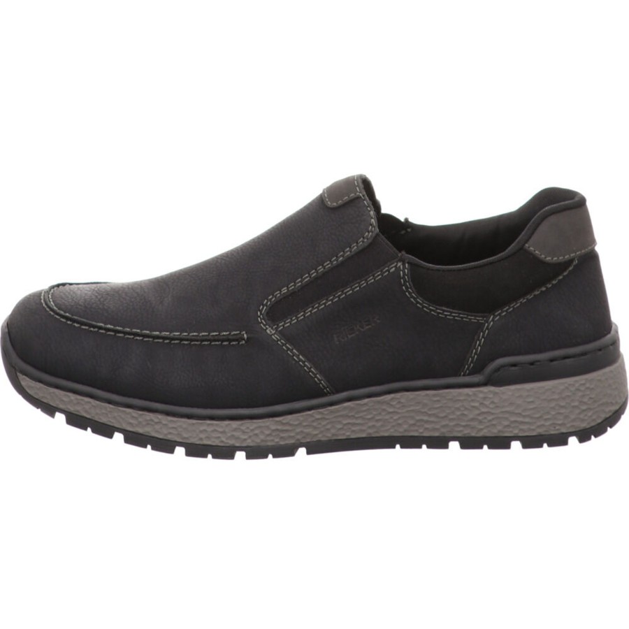 Manner Rieker Slipper | Sportliche Slipper Schwarz