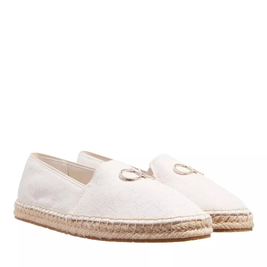 Manner Calvin Klein Slipper | Klassische Slipper Weiss Espadrille