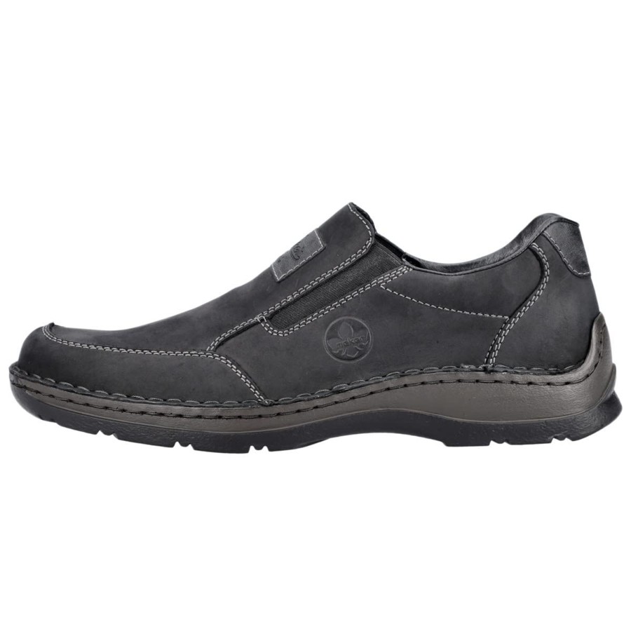 Manner Rieker Slipper | Komfort Slipper Schwarz Bendigo