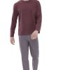 Manner Mey Wasche | Pyjama Lang Anzug Lang, Oxblood