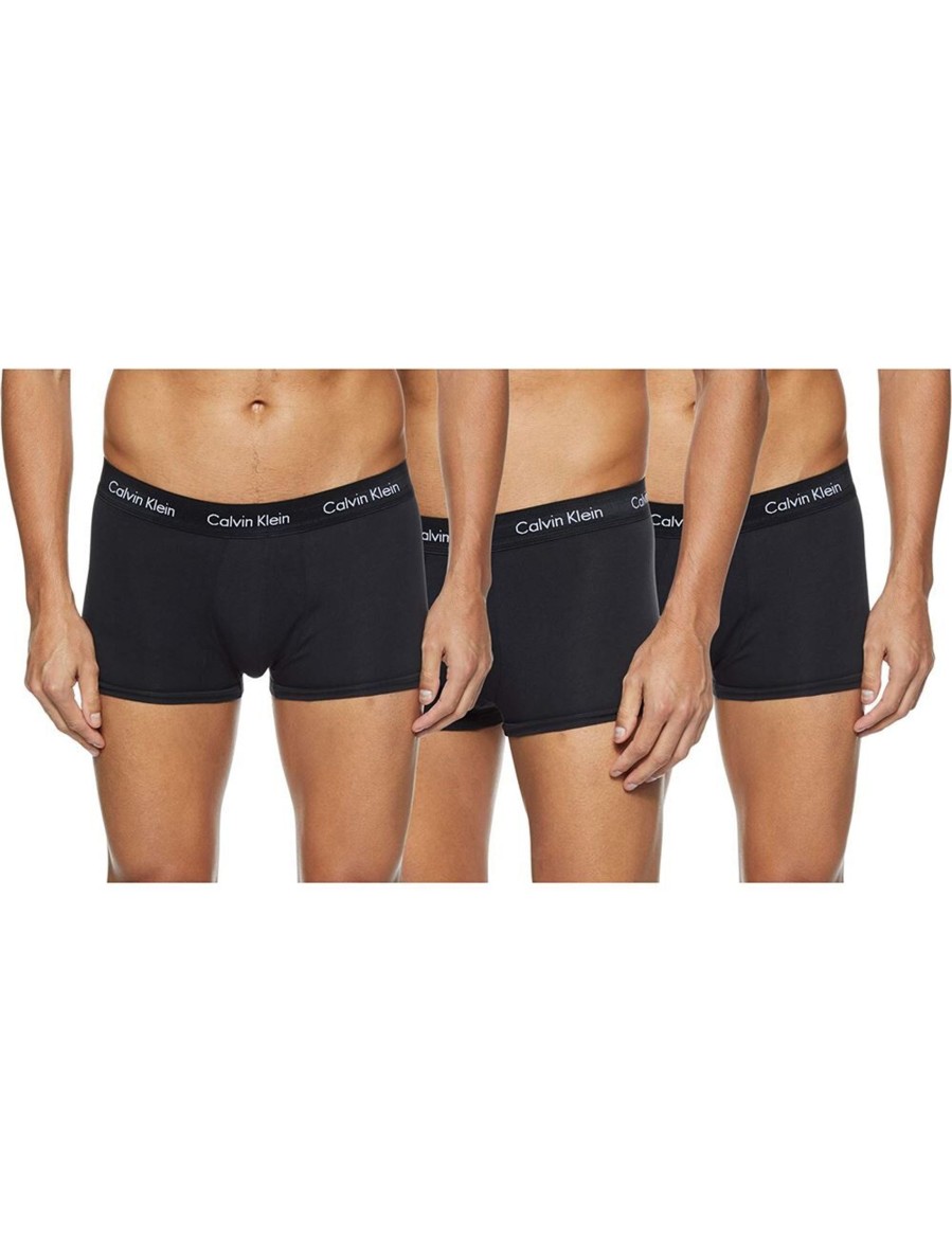 Manner Calvin Klein Wasche | Kurzarm Unterhemd 3P Low Rise Trunk