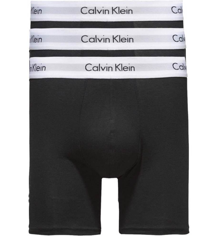 Manner Calvin Klein Wasche | Kurzarm Unterhemd 3P Boxer Brief