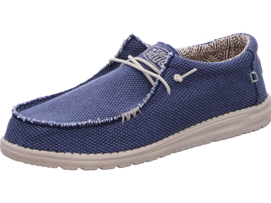 Manner Hey Dude Slipper | Komfort Slipper Blau Wally Braided