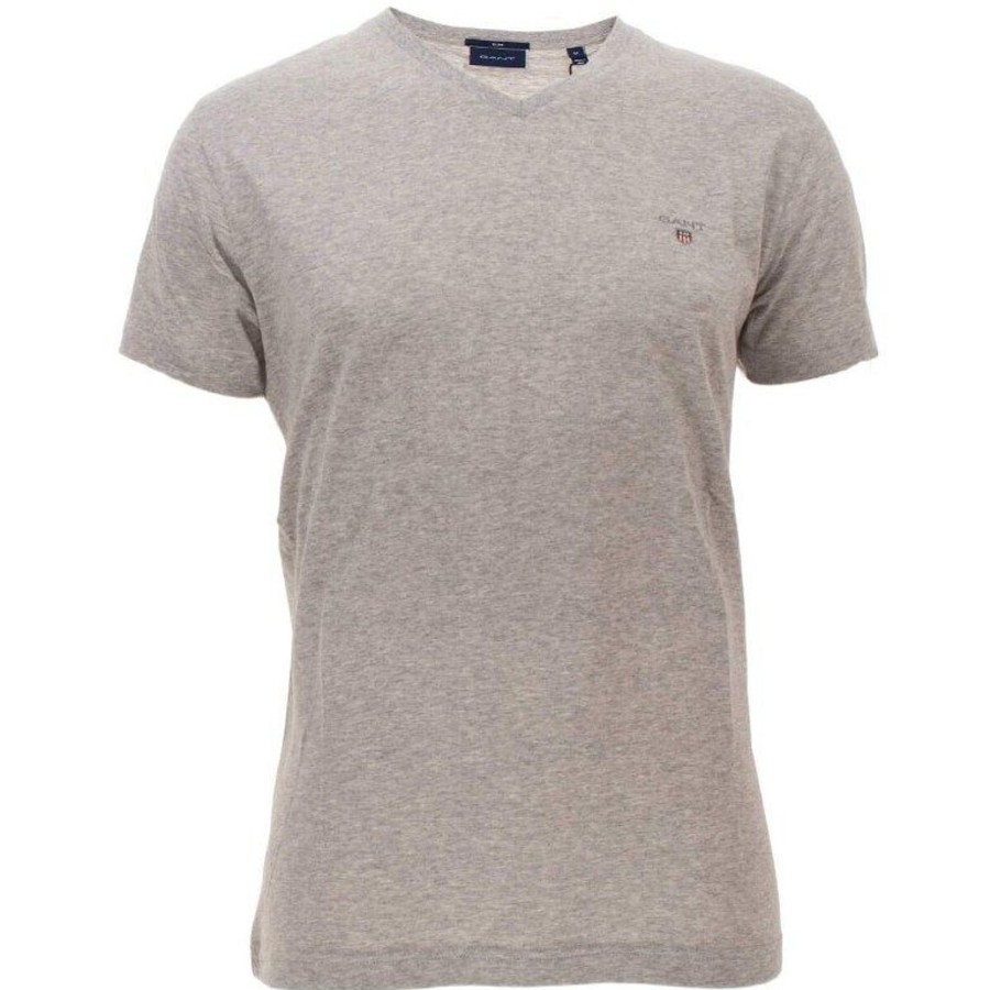 Manner Gant Shirts | Rundhals T-Shirt Original Slim V-Neck T-Shirt