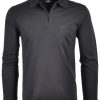 Manner Ragman Shirts | Poloshirt Langarm Polo Rv La Uni Soft-Knit, Schwarz