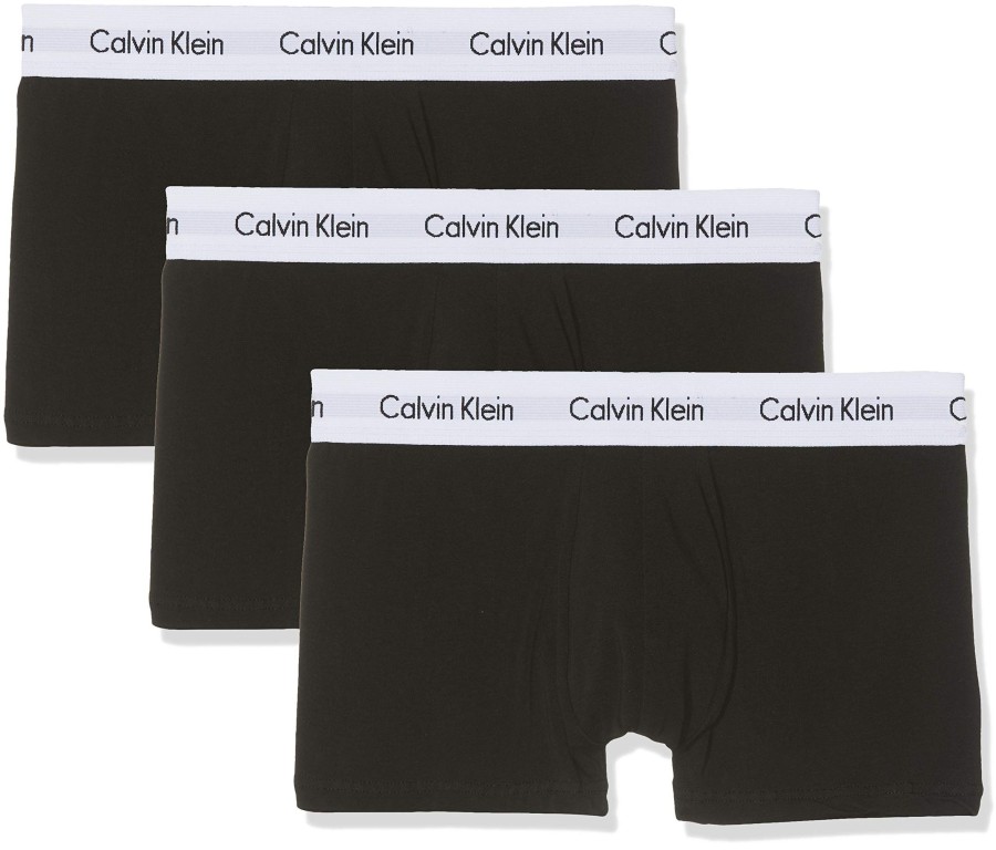 Manner Calvin Klein Wasche | Kurzarm Unterhemd 3P Low Rise Trunk