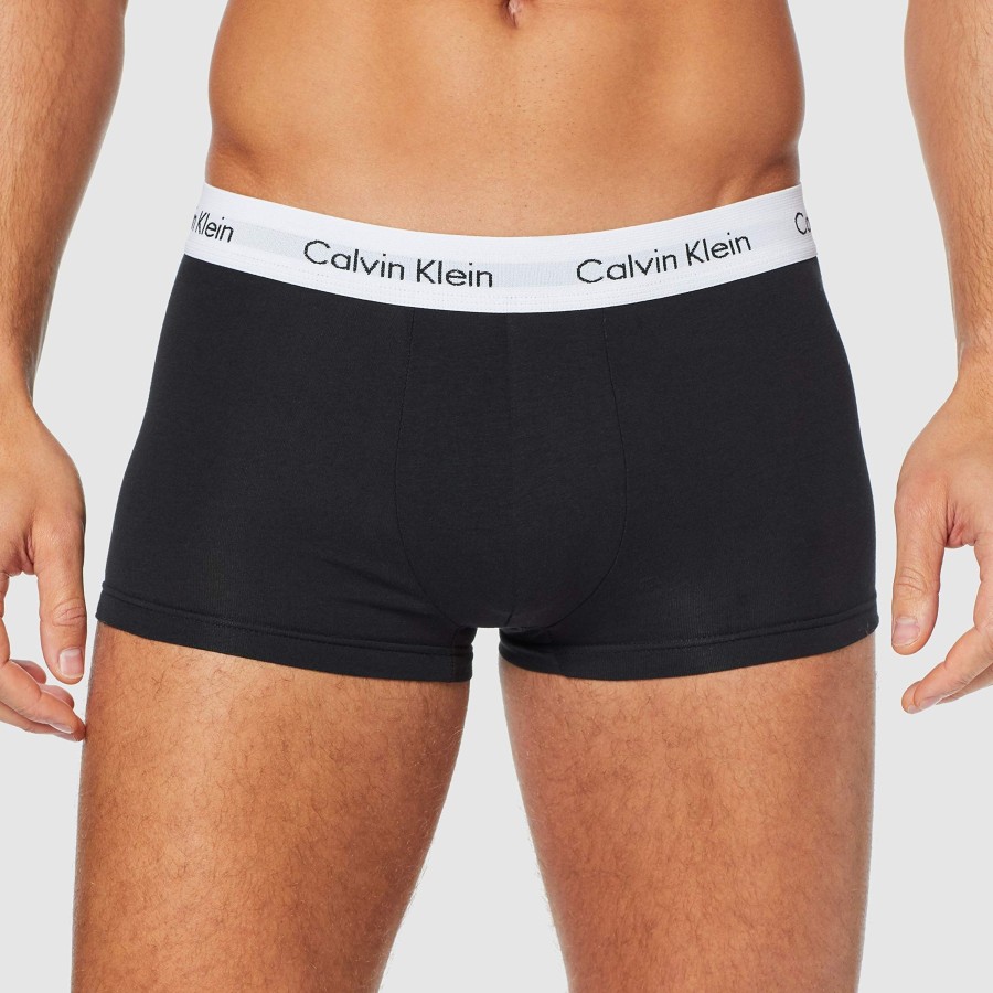 Manner Calvin Klein Wasche | Kurzarm Unterhemd 3P Low Rise Trunk