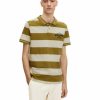 Manner Tom Tailor Shirts | Rundhals T-Shirt Striped Polo With Embro