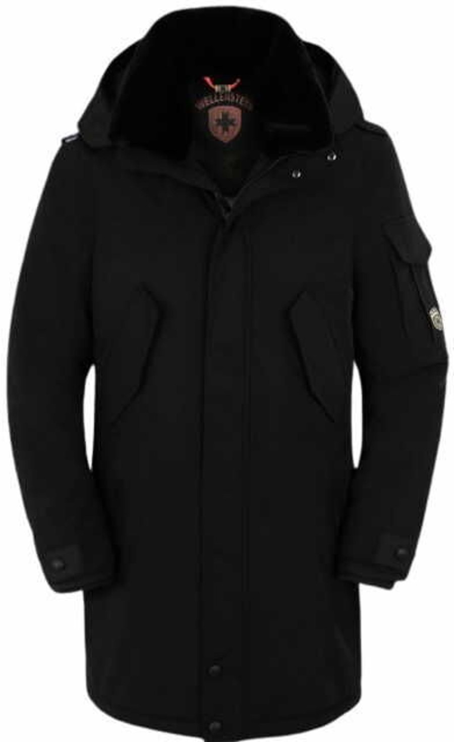 Manner Wellensteyn Jacken | Parkas Parka Nebraska, Nebr-870-Bb, Black