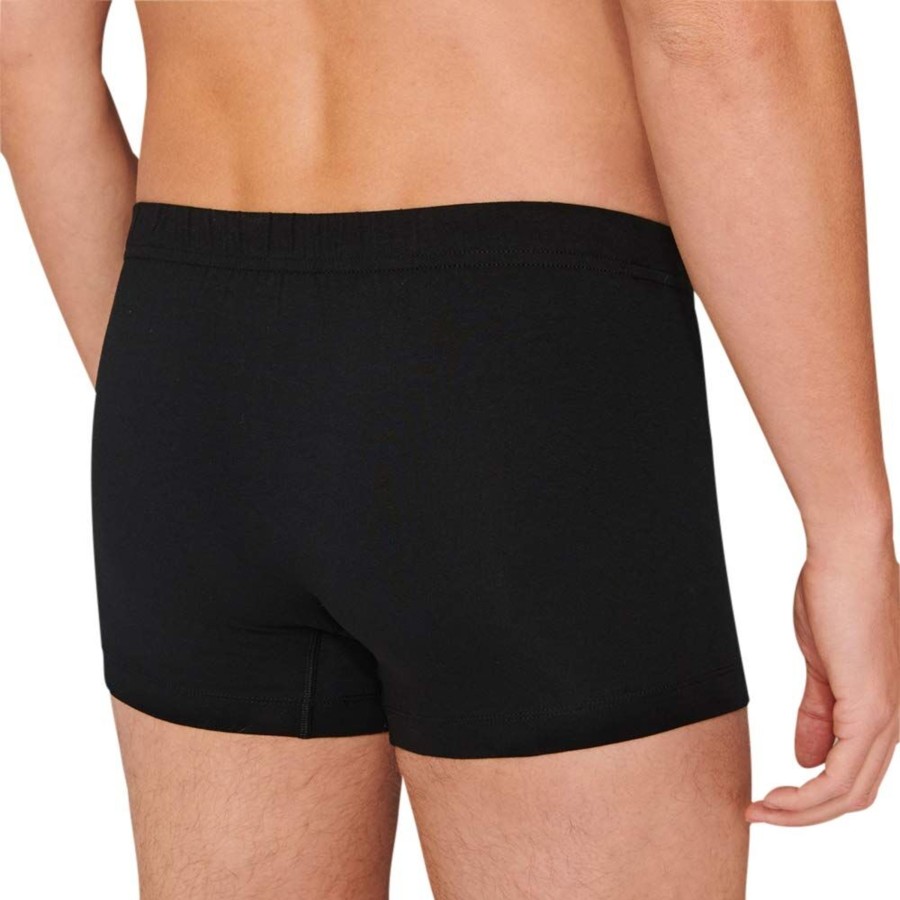 Manner Schiesser Wasche | Boxer Anliegend 3Pack Shorts, Schwarz