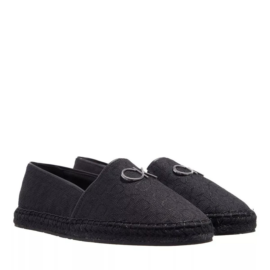 Manner Calvin Klein Slipper | Klassische Slipper Schwarz Espadrille