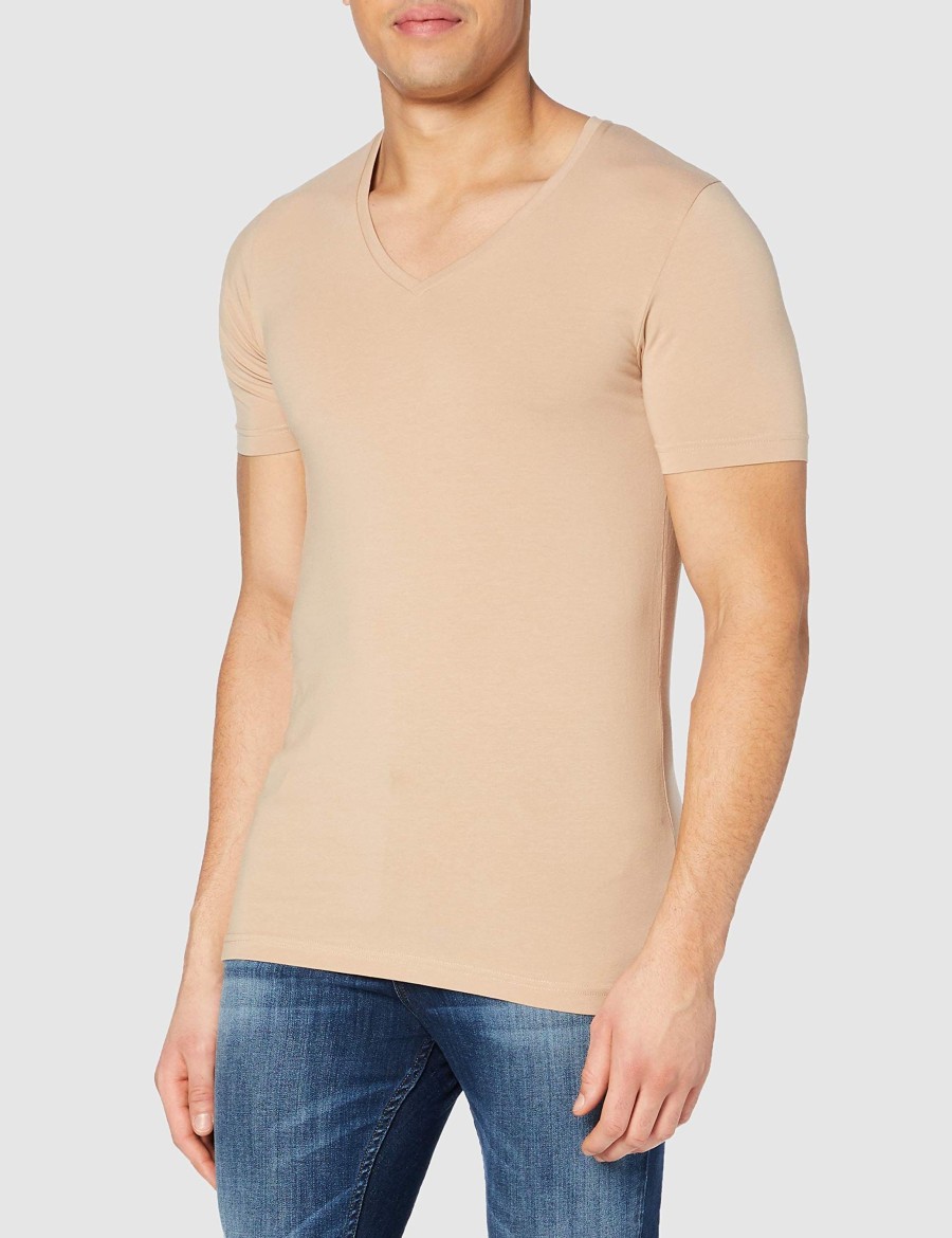 Manner Hatico Shirts | Rundhals T-Shirt Pure V-Neck T-Shirt Doppelpack