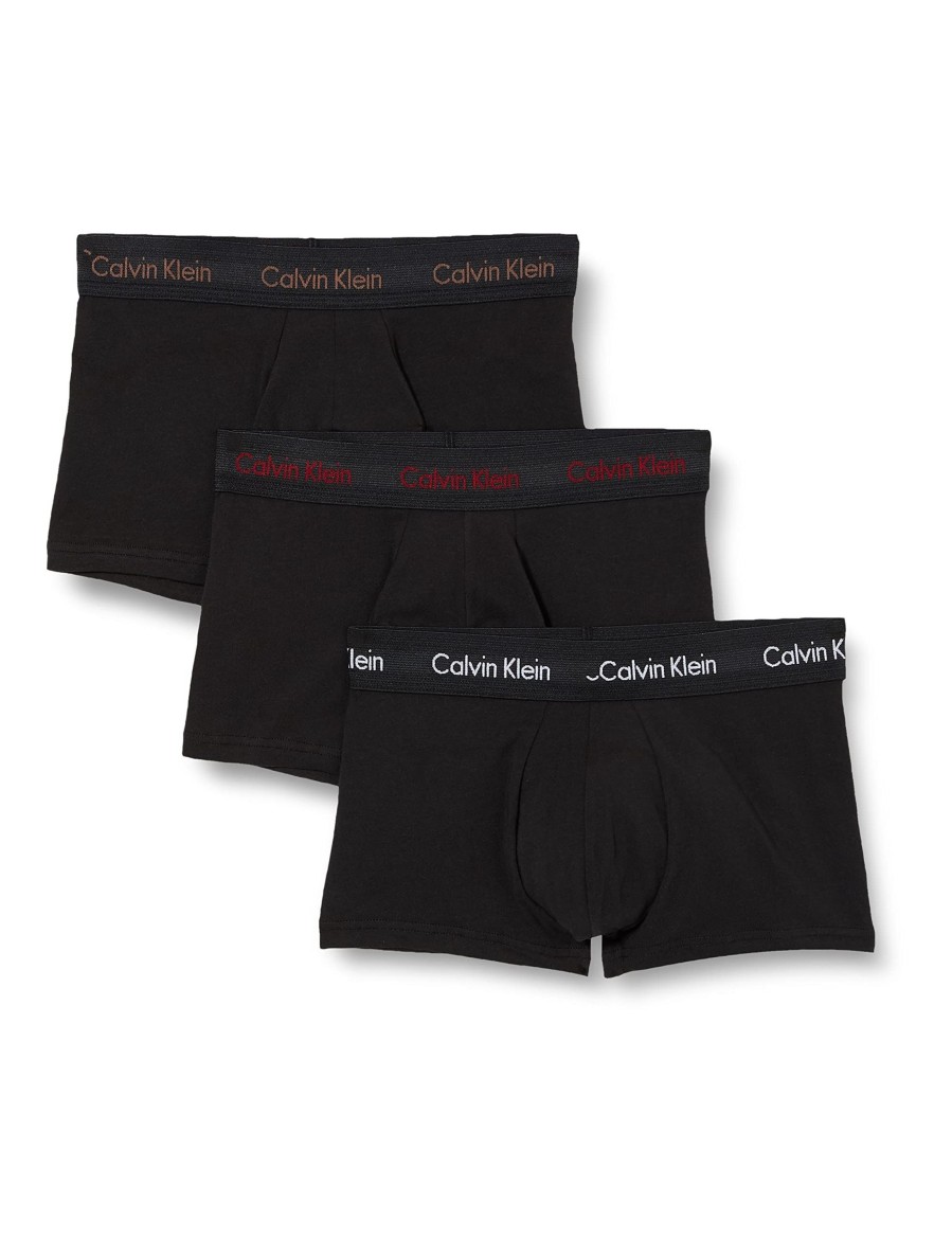 Manner Calvin Klein Wasche | Kurzarm Unterhemd Low Rise Trunk 3Pk