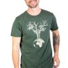 Manner Life-Tree Shirts | Rundhals T-Shirt Organic Shirt Stone Washed Weltenbaum