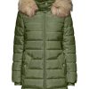 Manner Bestseller Mantel | Wollmu00E4Ntel Onlcamilla Quilted Fur Hood Coat Cc