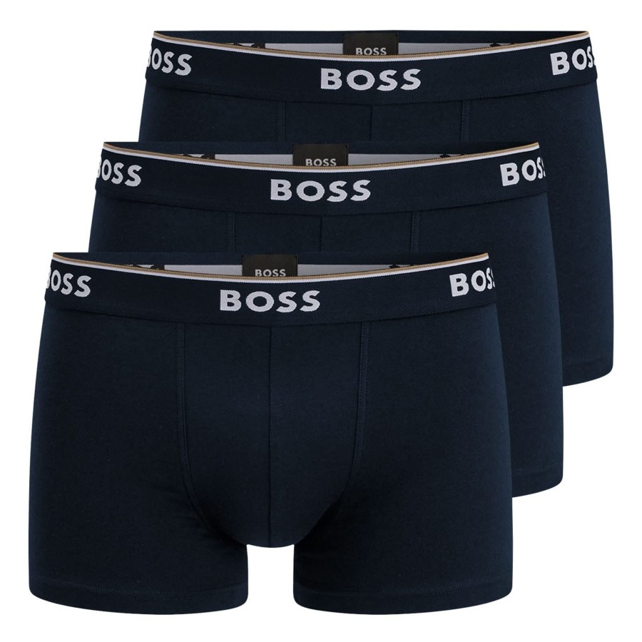 Manner Hugo Boss Wasche | Kurzarm Unterhemd Trunk 3P Power 10242934 01