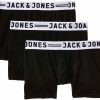 Manner Jack & Jones Wasche | Boxer Anliegend Sense Trunks 3-Pack Noos