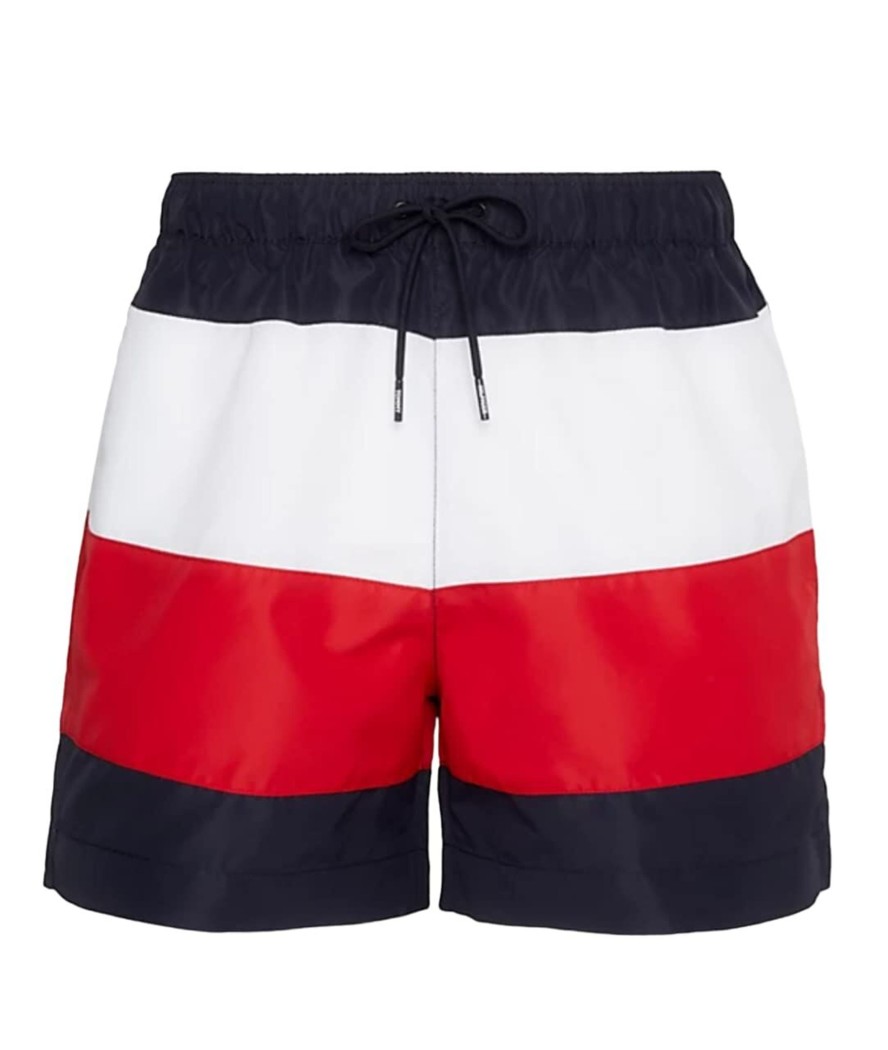 Manner Tommy Hilfiger Bademoden | Badehosen Medium Drawstring Bold Flag