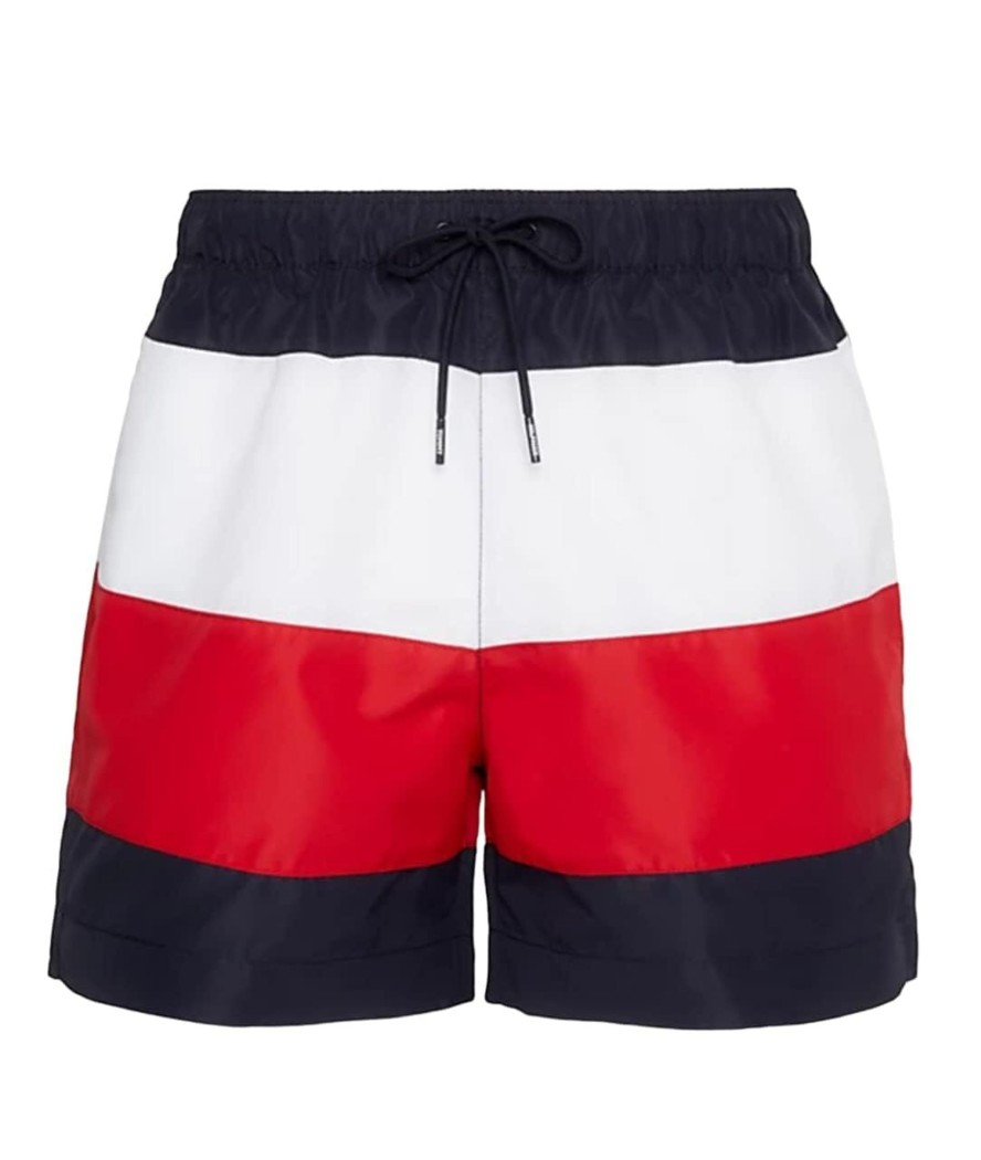 Manner Tommy Hilfiger Bademoden | Badehosen Medium Drawstring Bold Flag